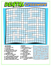 Dental Crossword activity sheet